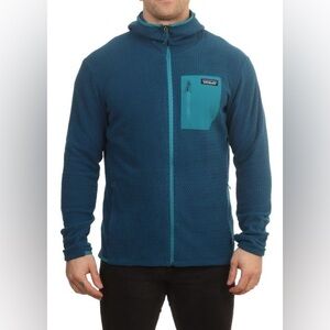Patagonia R1 Air Hoody Men's Size XL Full-Zip NWT Lagom Blue